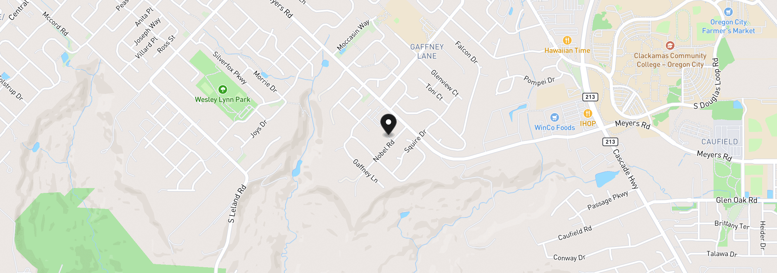 Map showing the location of 13399 Nobel Rd, Oregon City, OR 97045