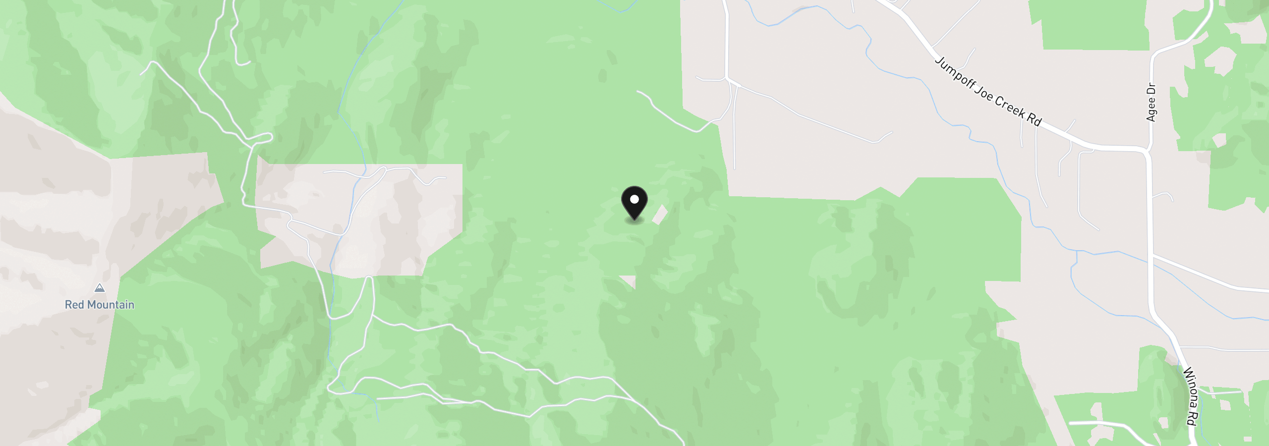 Map showing the location of Jump Creek Rd, Grants Pass, OR 97526