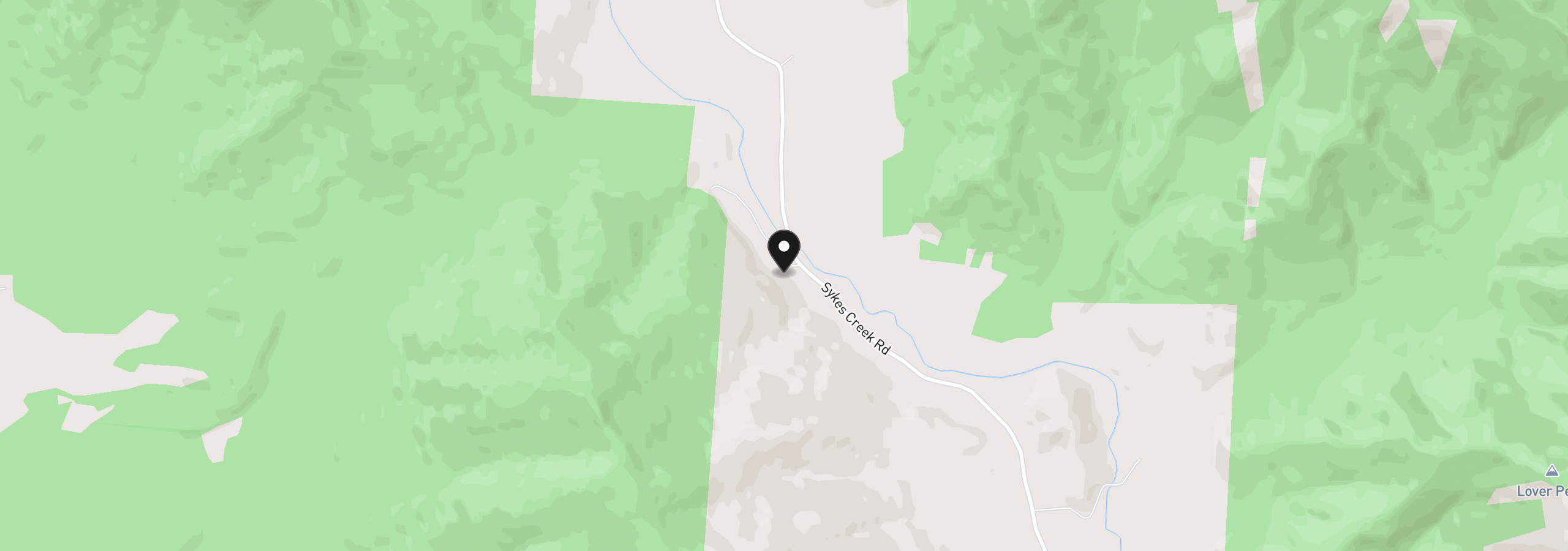 Map showing the location of Sykes Cr Rd, Rogue River, OR 97537