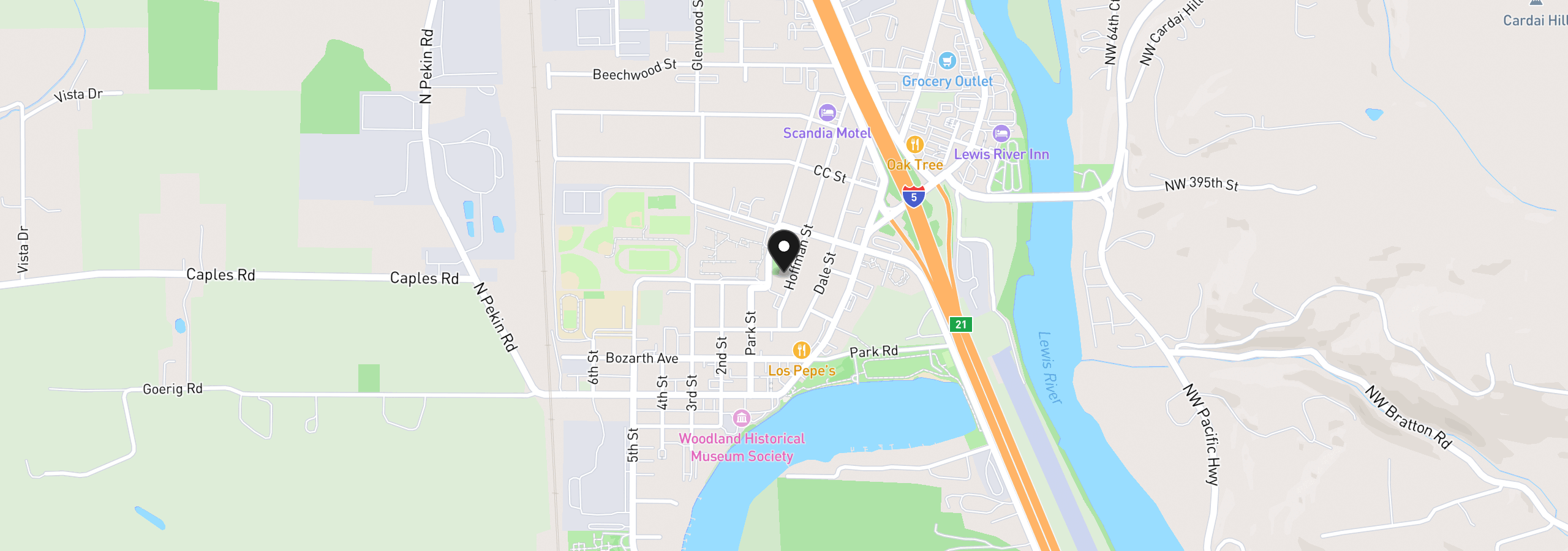 Map showing the location of 777 Hoffman St, Woodland, Wa 98674