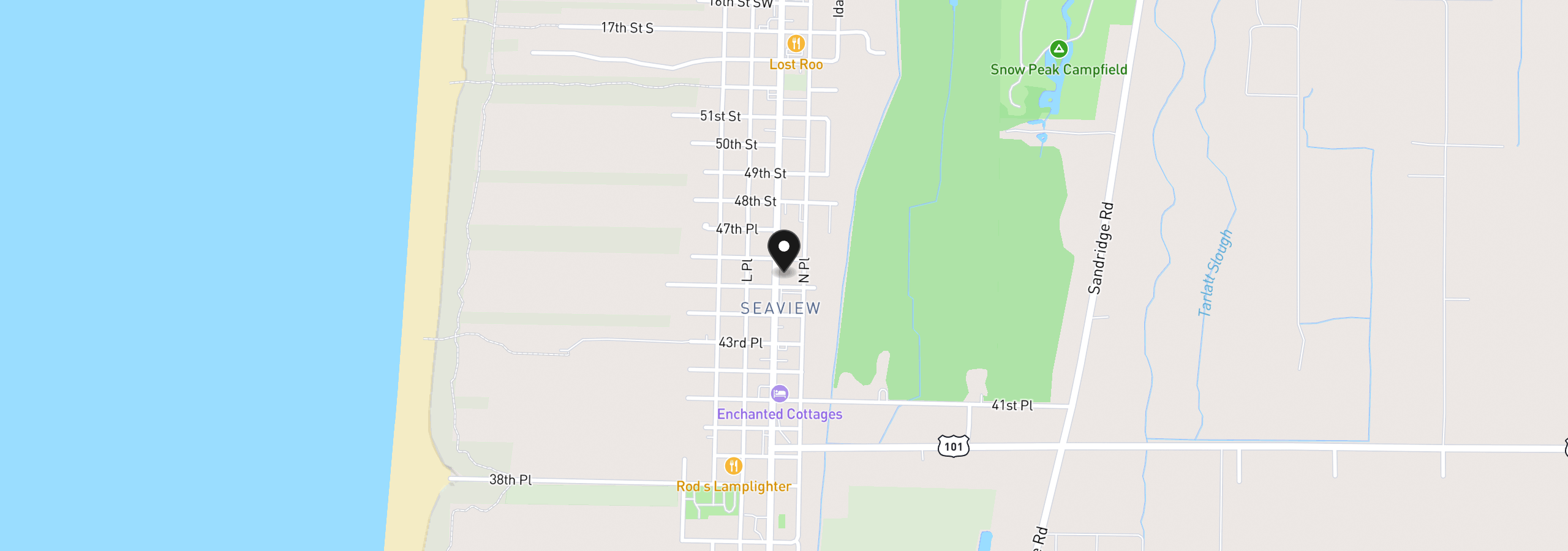 Map showing the location of 4506 Pacific Way, Seaview, Wa 98644