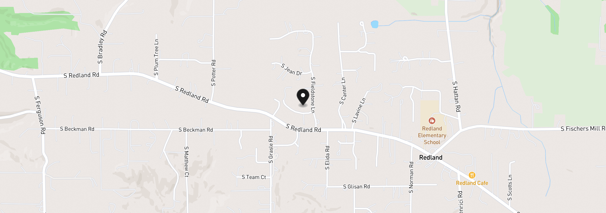 Map showing the location of 17695 S Fieldstone Ct, Oregon City, OR 97045
