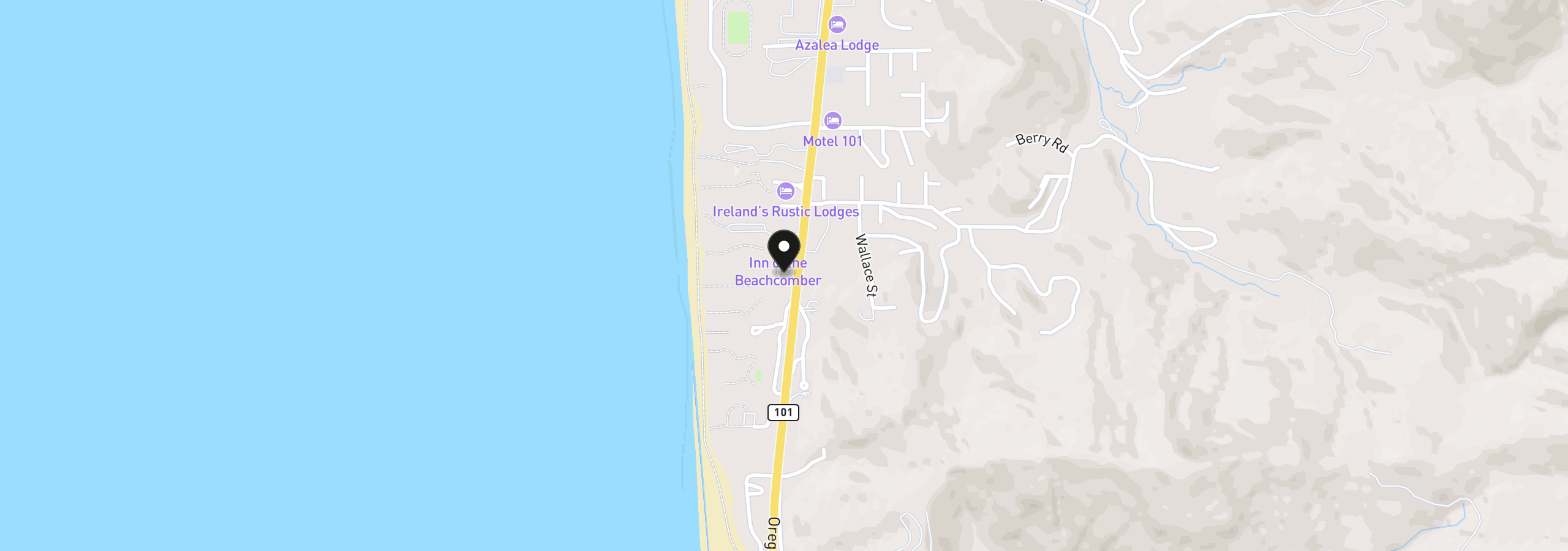 Map showing the location of 94089 Weber Way, Gold Beach, OR 97444