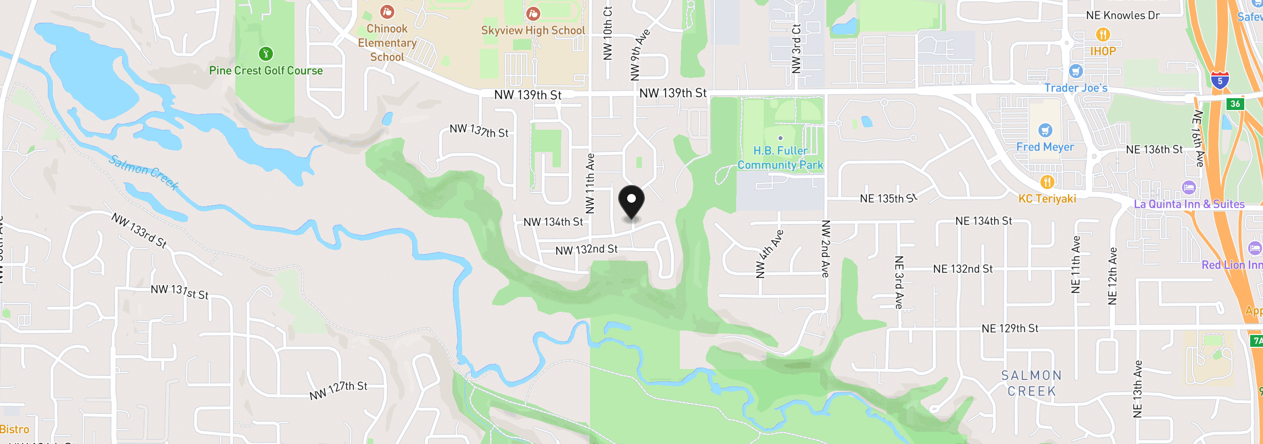 Map showing the location of 13311 NW 10th Ave C, Vancouver, Wa 98685