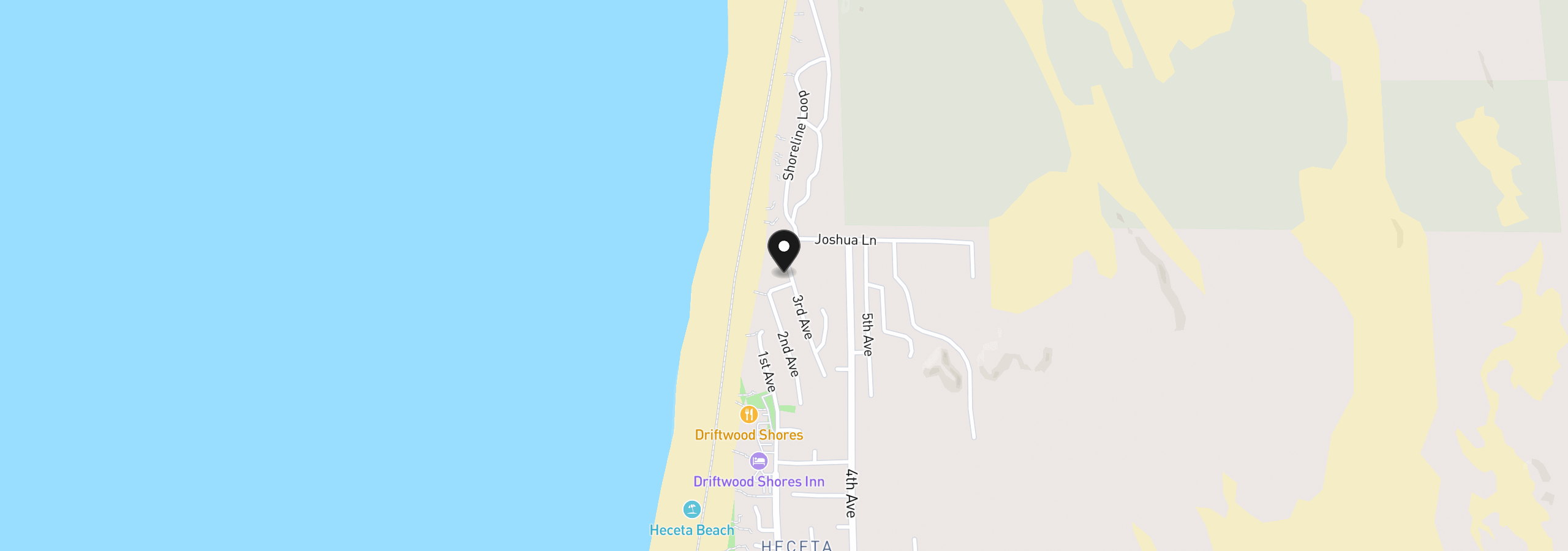 Map showing the location of 88592 3rd Ave, Florence, OR 97439