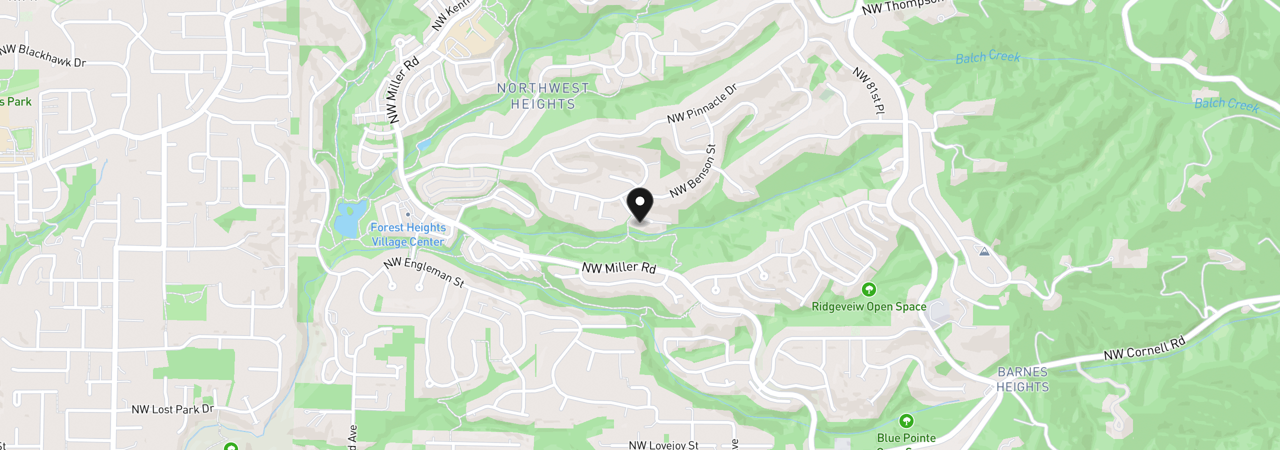 Map showing the location of 1925 NW Norfolk Ct, Portland, OR 97229