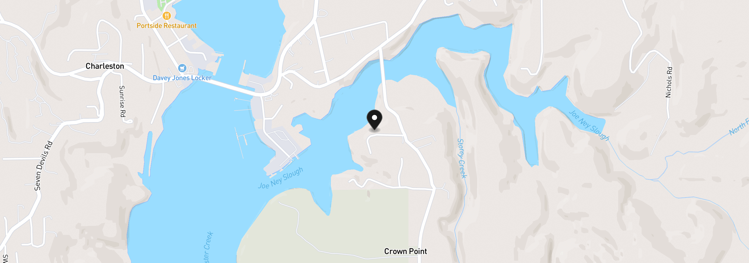 Map showing the location of 90757 Sawali Ln, Coos Bay, OR 97420