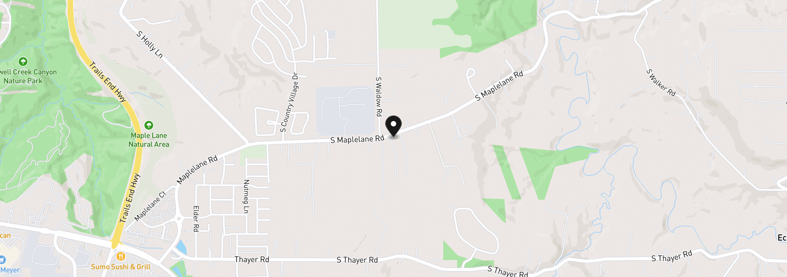Map showing the location of 15130 S Maplelane Rd 32, Oregon City, OR 97045