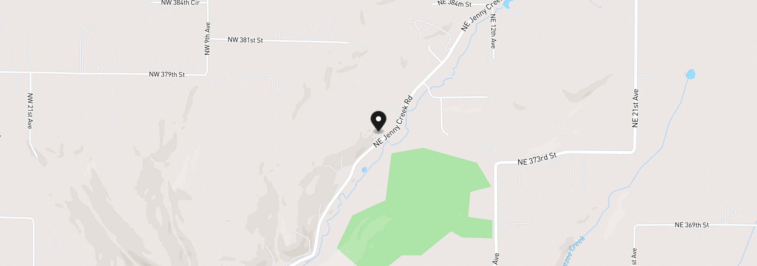 Map showing the location of 0 NE Jenny Creek Rd, La Center, Wa 98629