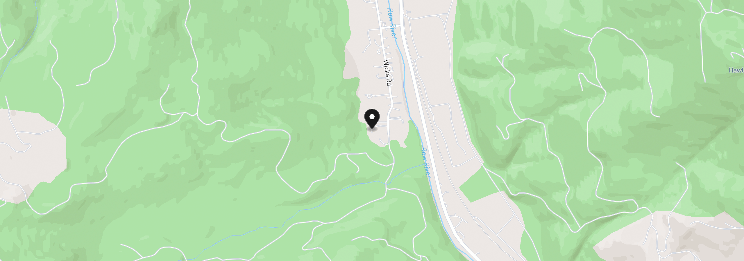 Map showing the location of 75500 Wicks Rd, Dorena, OR 97434