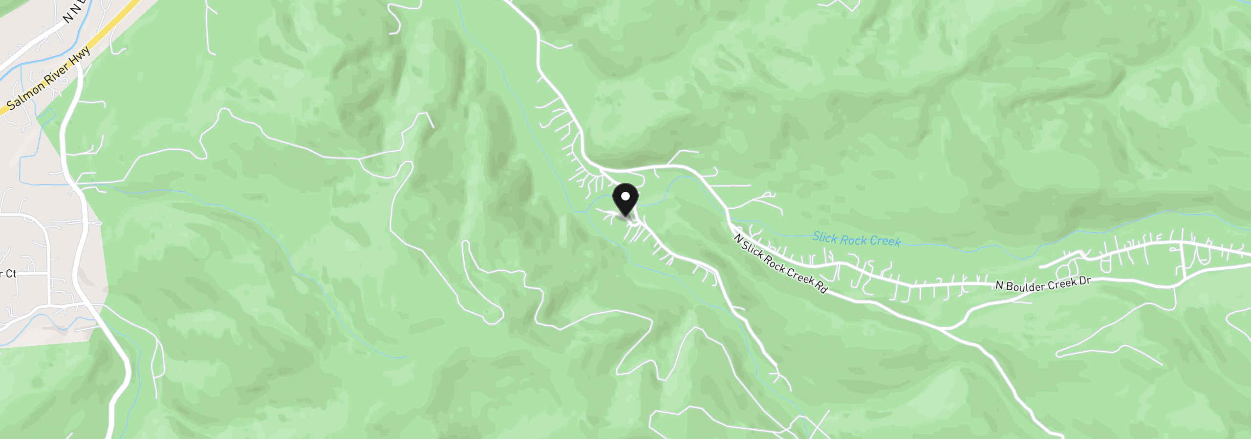 Map showing the location of N New Bridge Ct, Otis, OR 97368