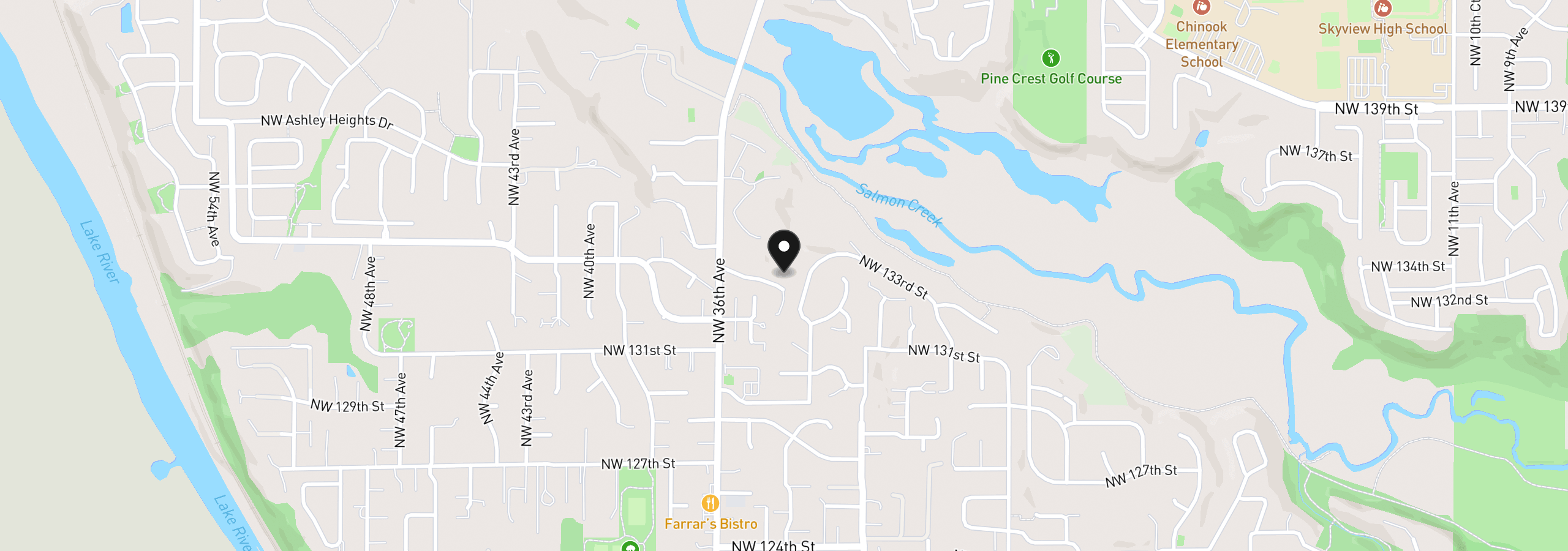 Map showing the location of 13315 NW 36th Ave, Vancouver, Wa 98685