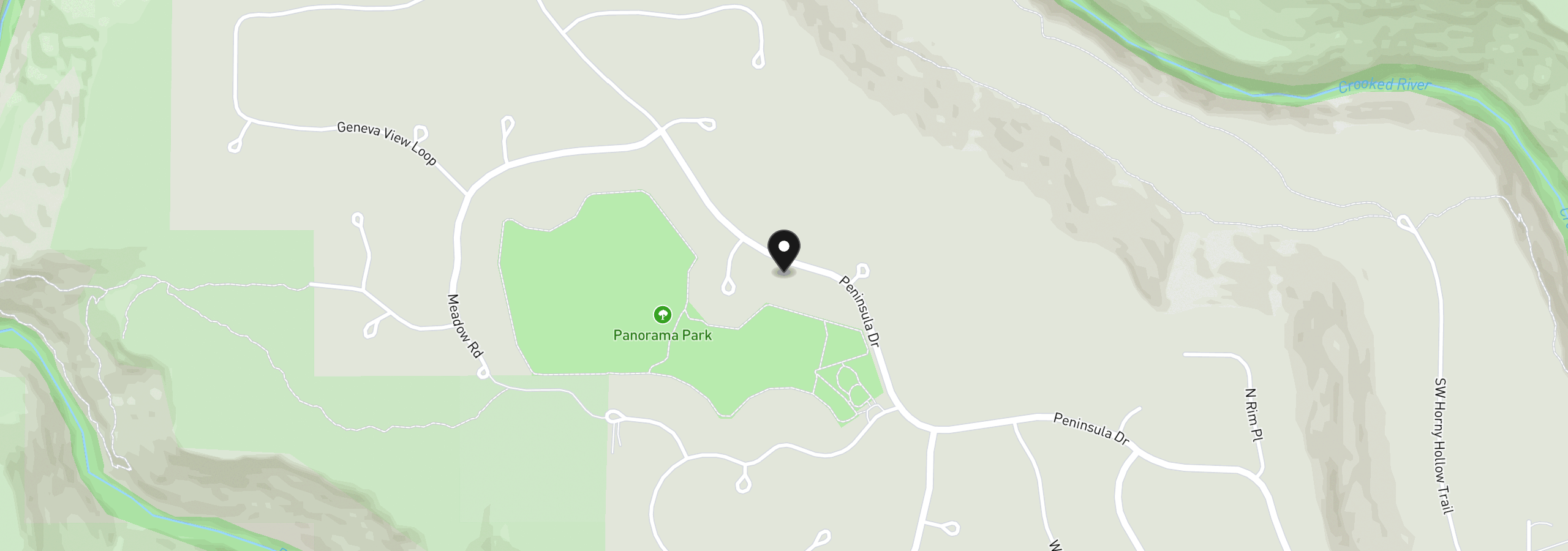 Map showing the location of 12336 SW Peninsula Dr, Terrebonne, OR 97760