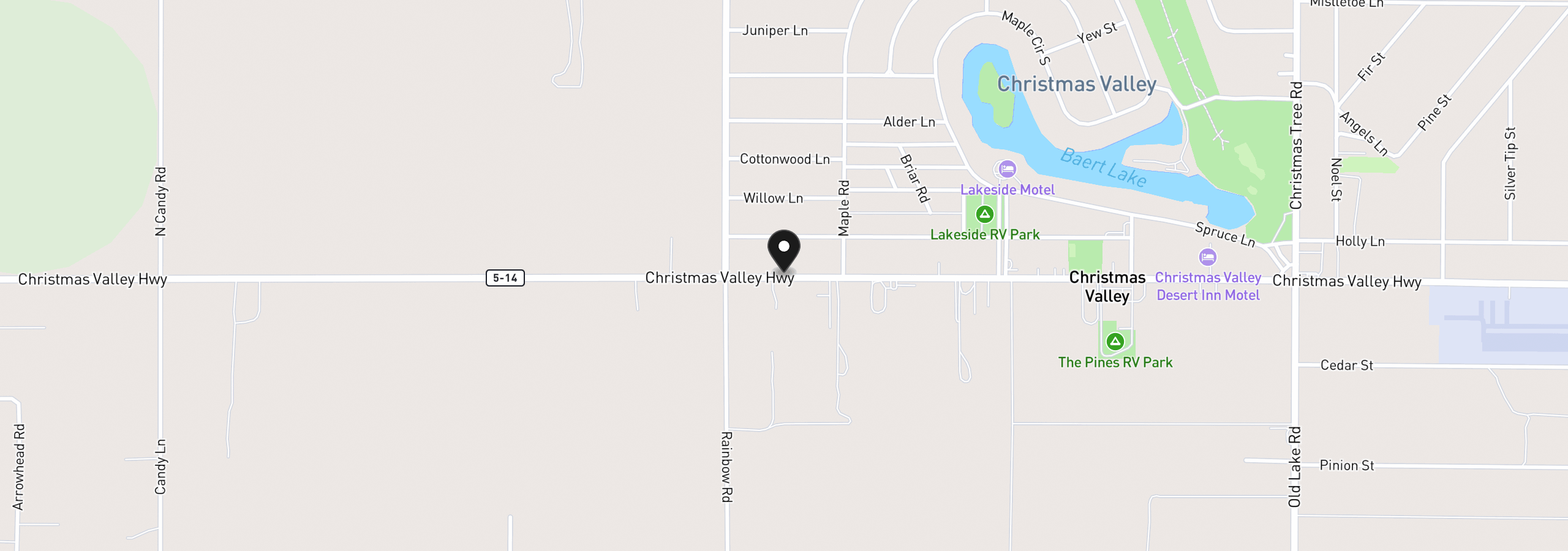 Map showing the location of Christmas Valley Hwy 9700, Christmas Valley, OR 97641