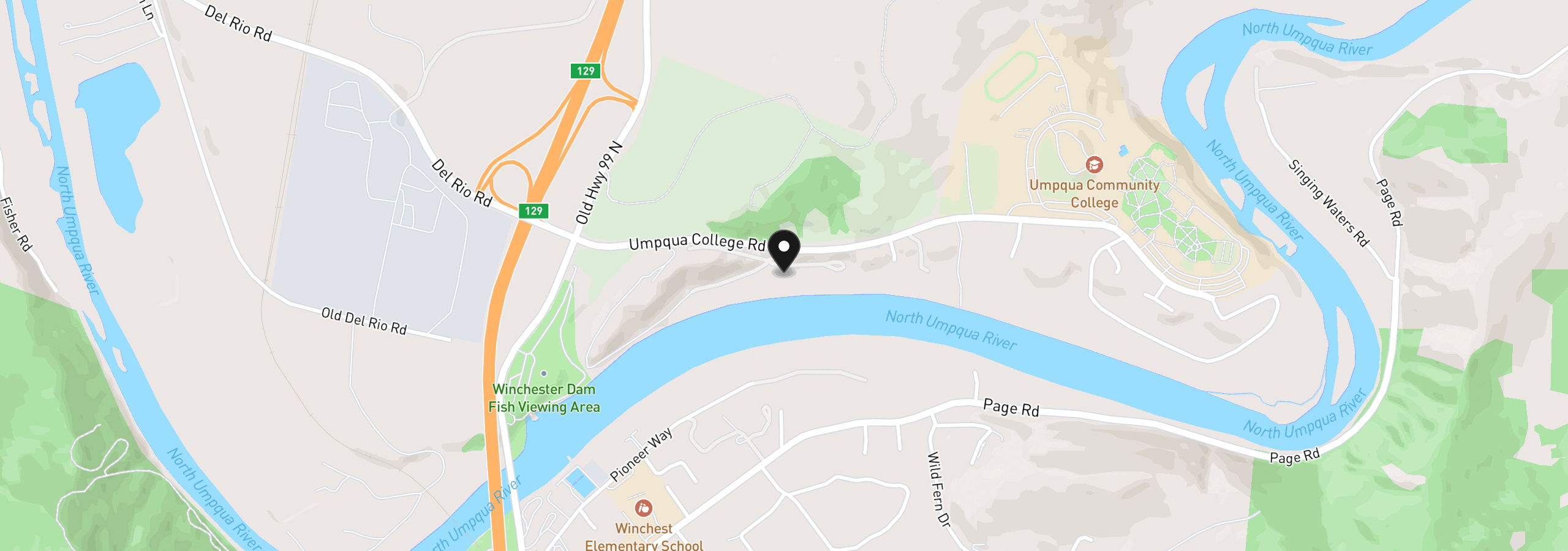 Map showing the location of 355 Boatwatch Ln 8 & 9, Roseburg, OR 97470