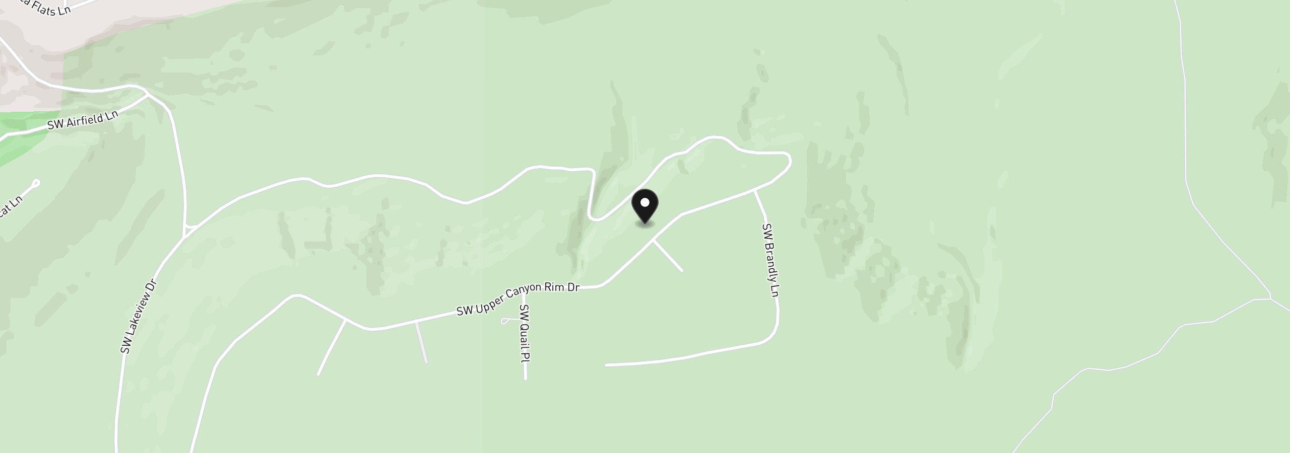 Map showing the location of 5144 SW Upper Canyon Rim Dr, Culver, OR 97734
