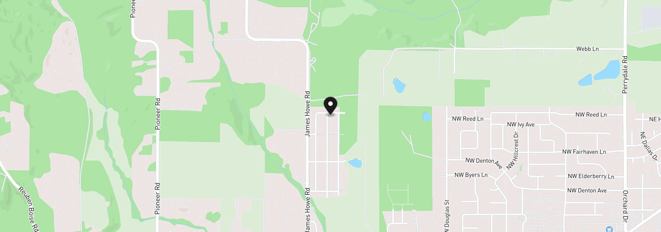 Map showing the location of 680 NW Cascade Mountain Dr, Dallas, OR 97338