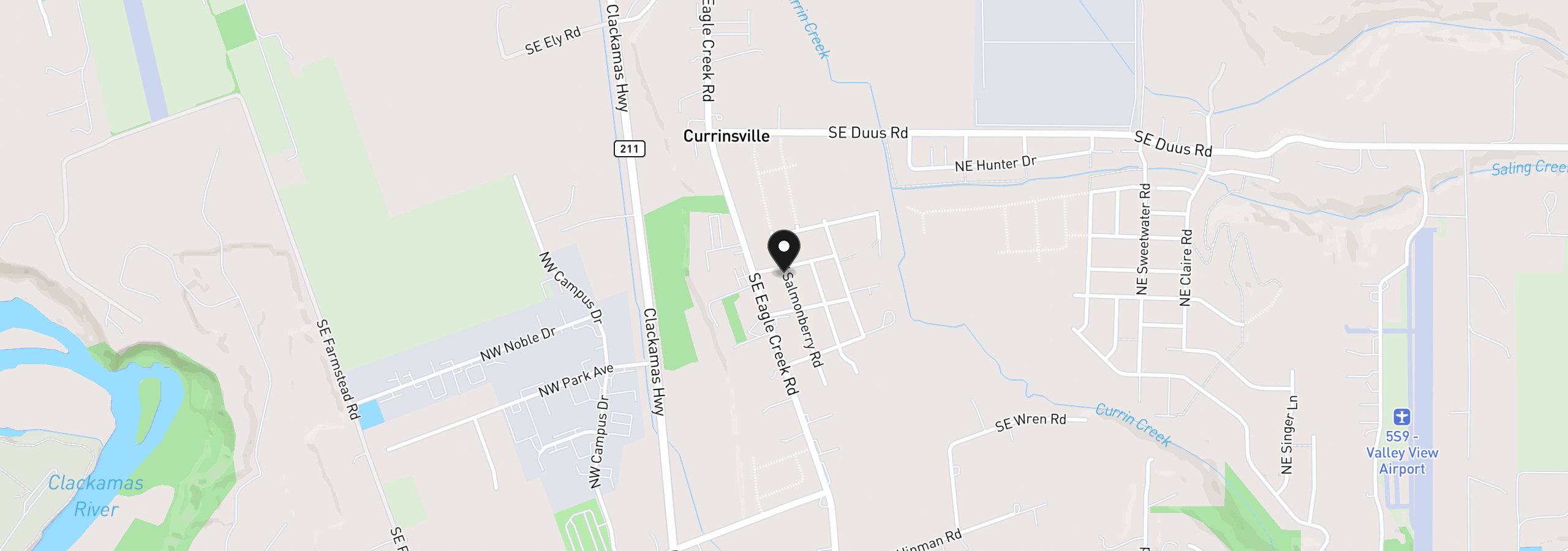 Map showing the location of 2783 NW Rhododendron, Estacada, OR 97023