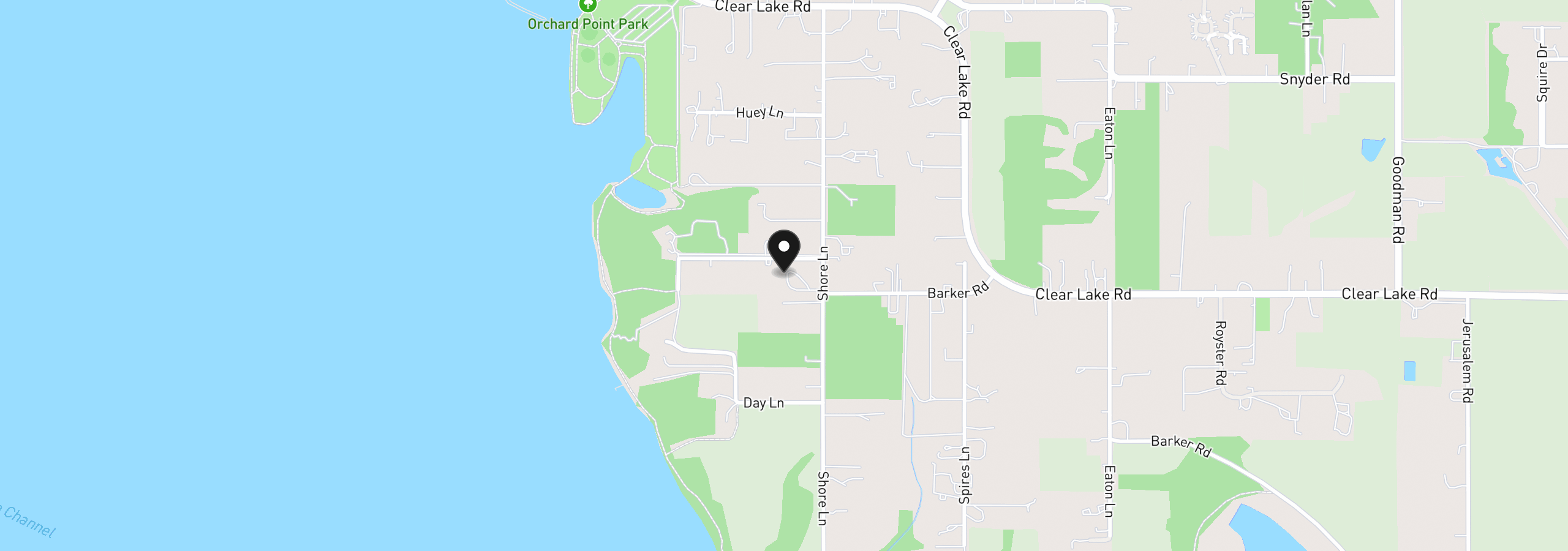 Map showing the location of 90150 Shore Ln, Eugene, OR 97402