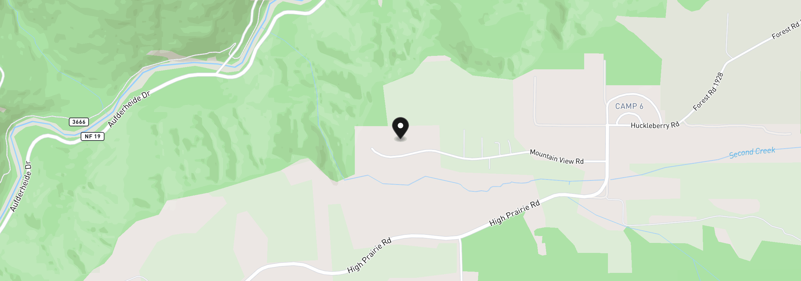 Map showing the location of 49241 Mountain View Rd, Oakridge, OR 97463
