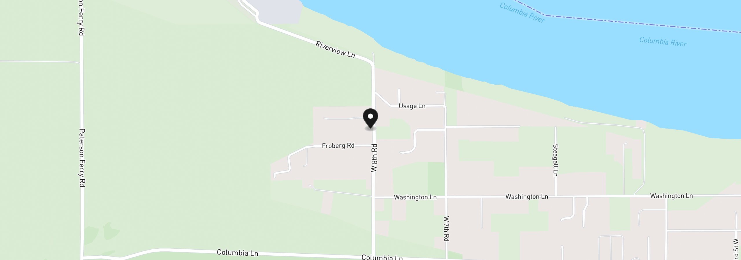 Map showing the location of 81678 W Eighth Rd, Irrigon, OR 97844