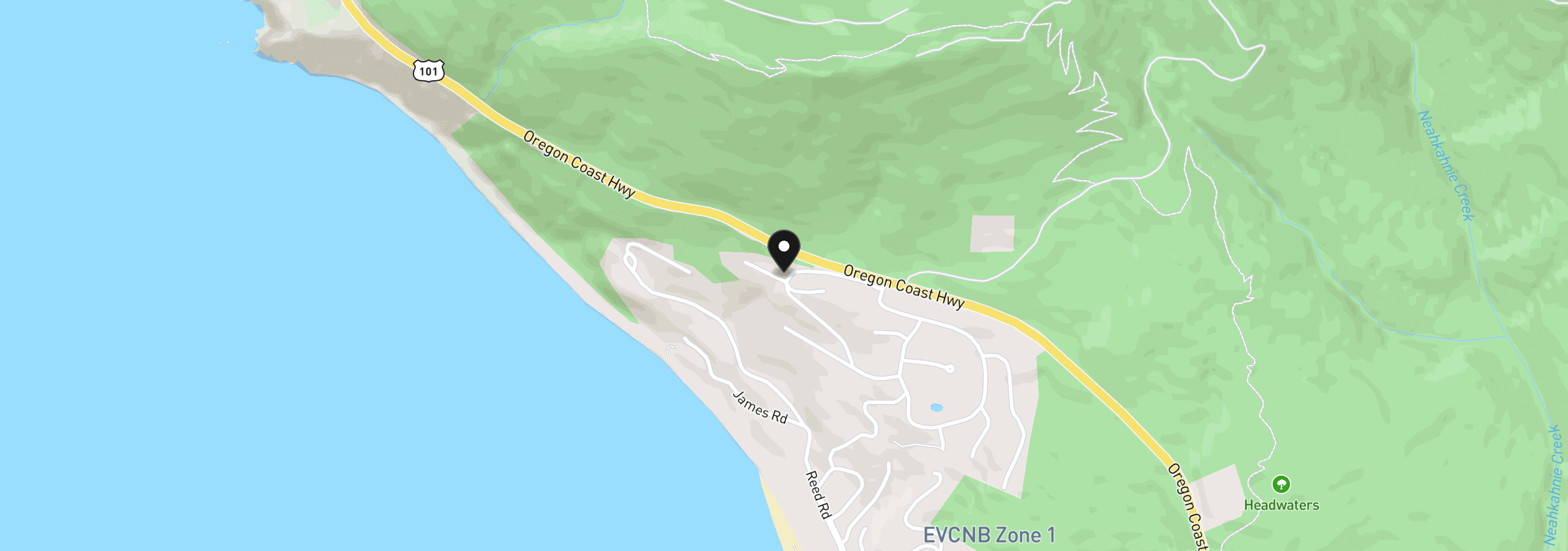 Map showing the location of 7835 Sunset Dr, Nehalem, OR 97131
