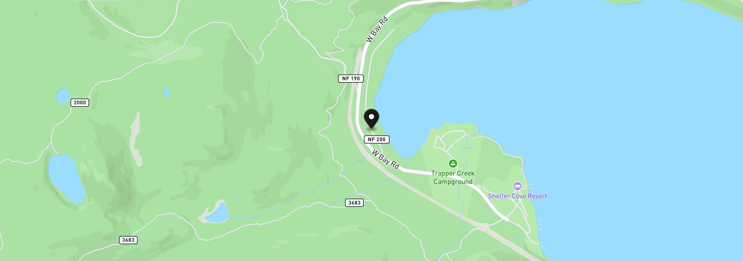Map showing the location of 27428 W Odell Rd T4, Crescent Lake, OR 97733