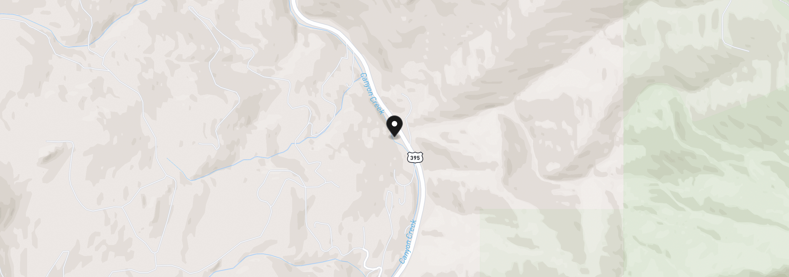 Map showing the location of 25920 Hwy 395 S, Canyon City, OR 97820