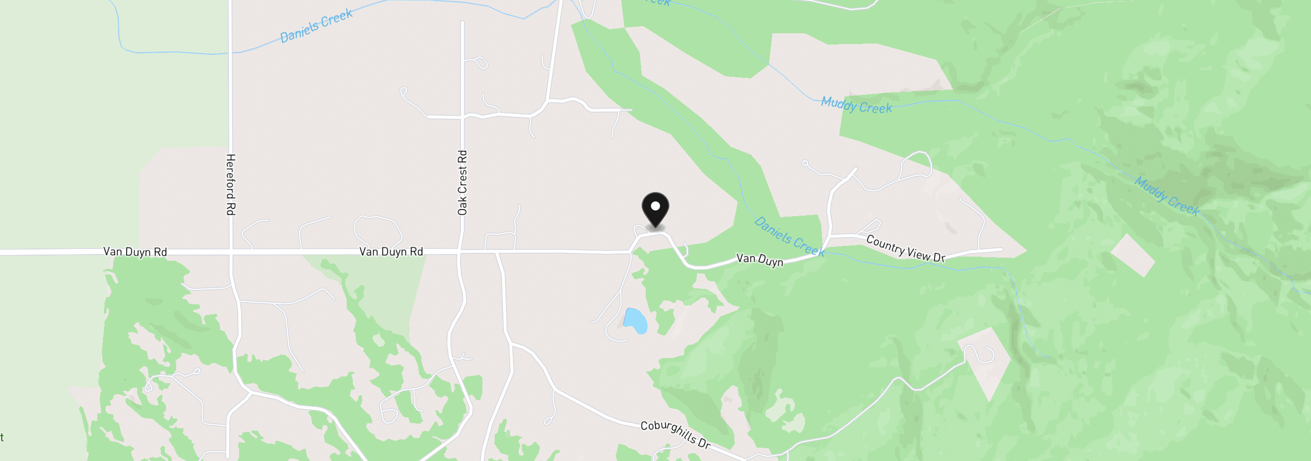 Map showing the location of 33883 Van Duyn Rd, Eugene, OR 97408