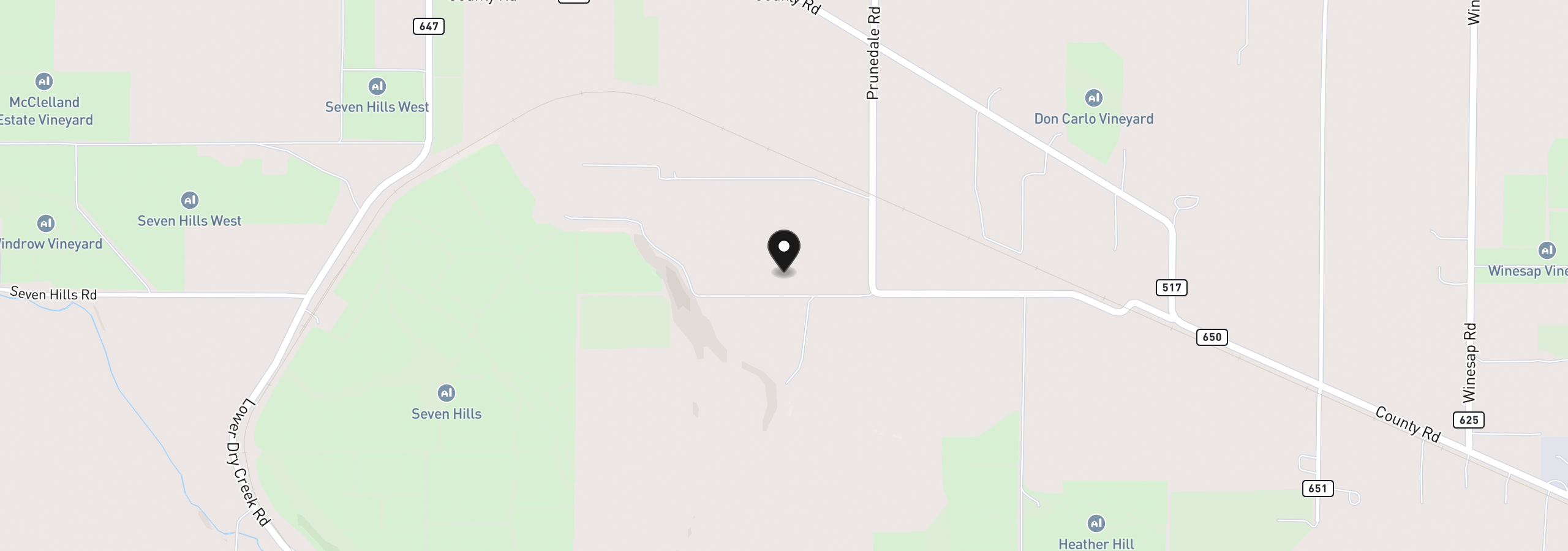 Map showing the location of 000 Prunedale Rd, Milton-Freewater, OR 97862