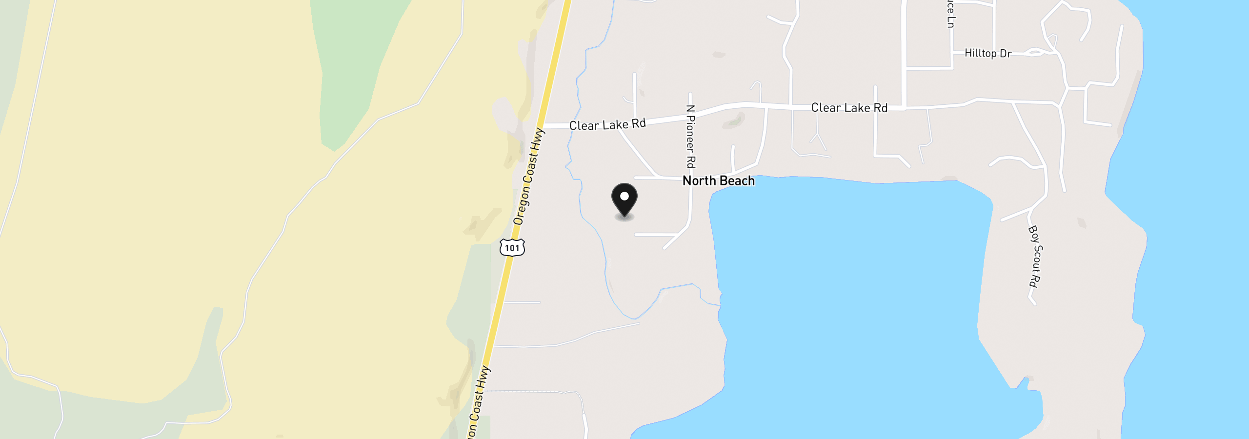 Map showing the location of 83130 S Pioneer Rd, Florence, OR 97439