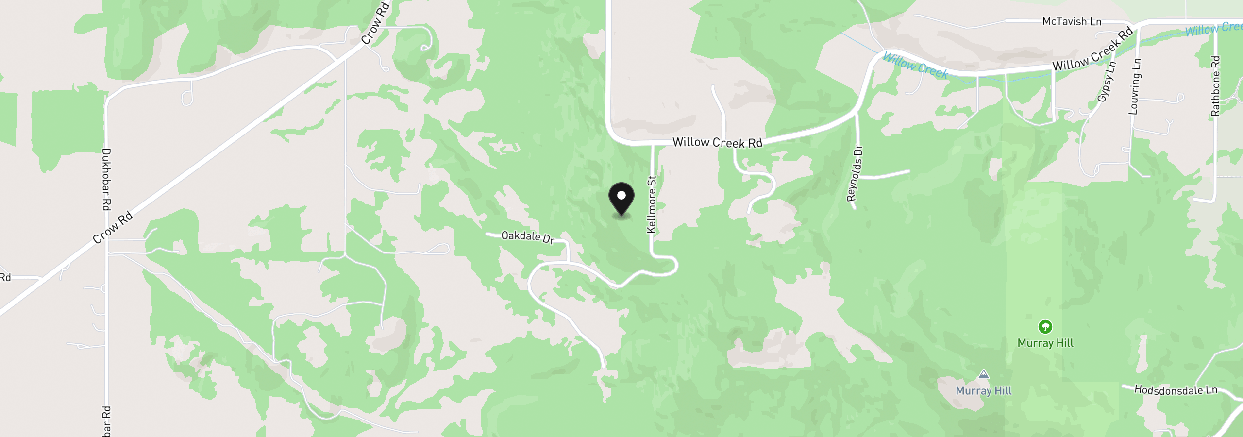 Map showing the location of 87188 Green Hill Rd, Eugene, OR 97402