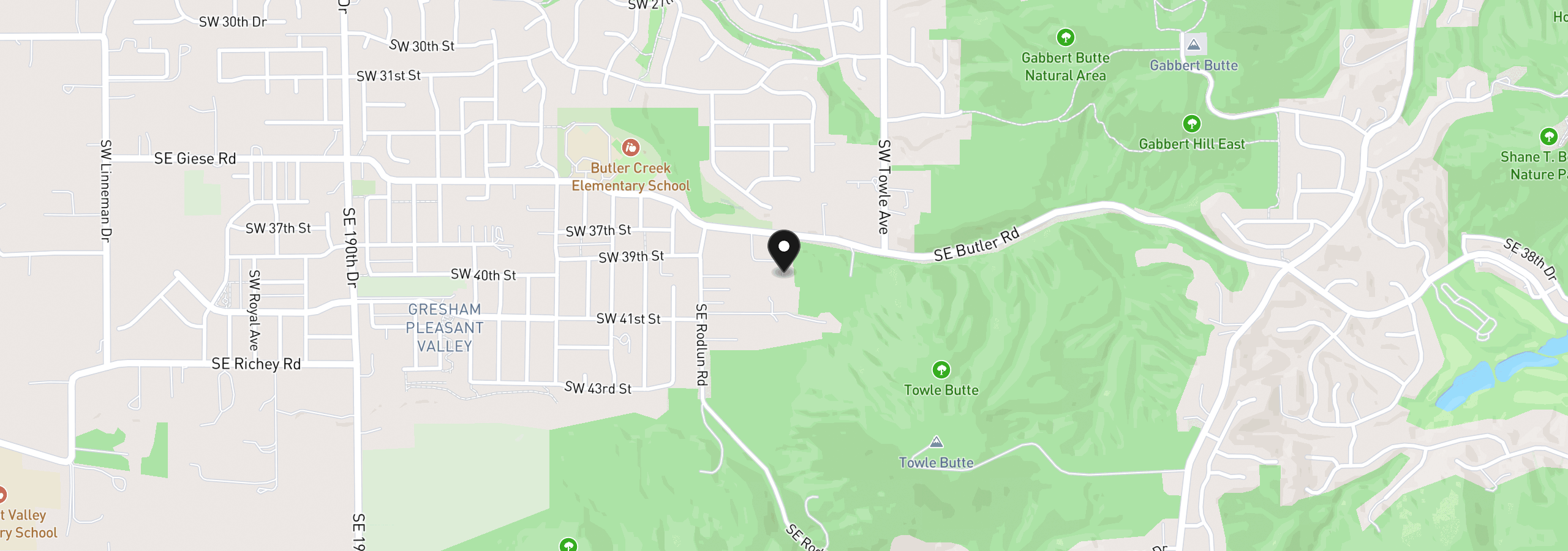 Map showing the location of 2060 SW Butler Rd, Gresham, OR 97080