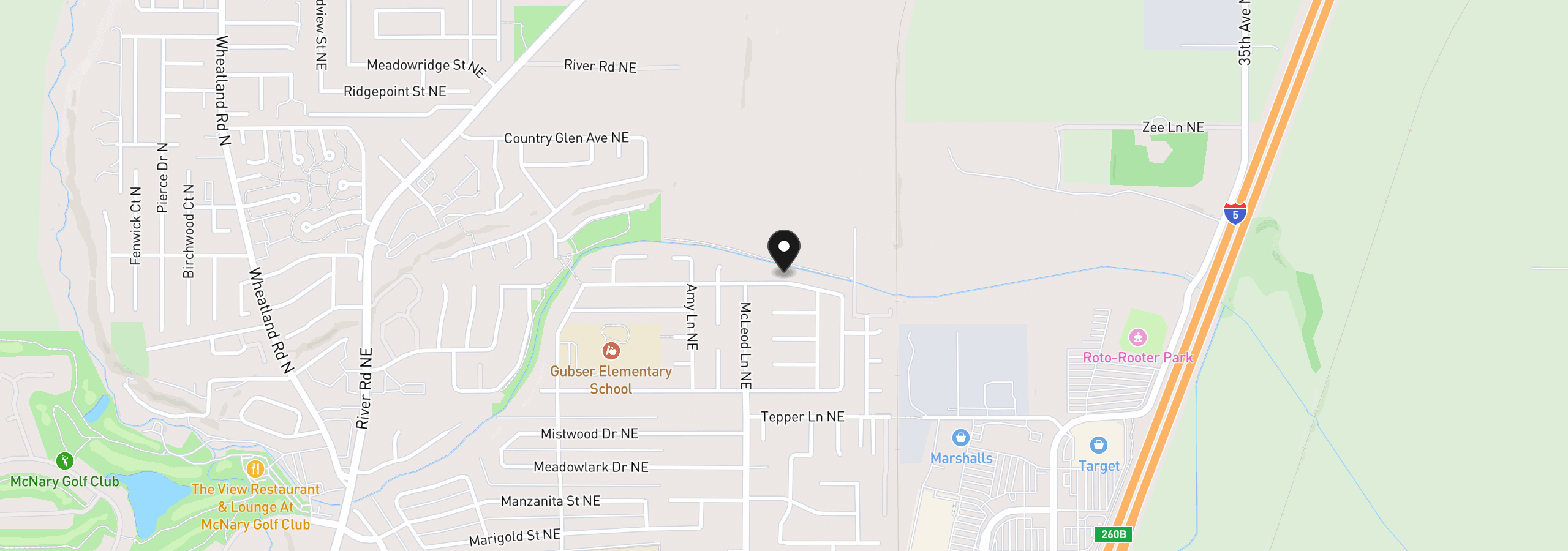Map showing the location of 2145 Rock Ledge Dr, Keizer, OR 97303