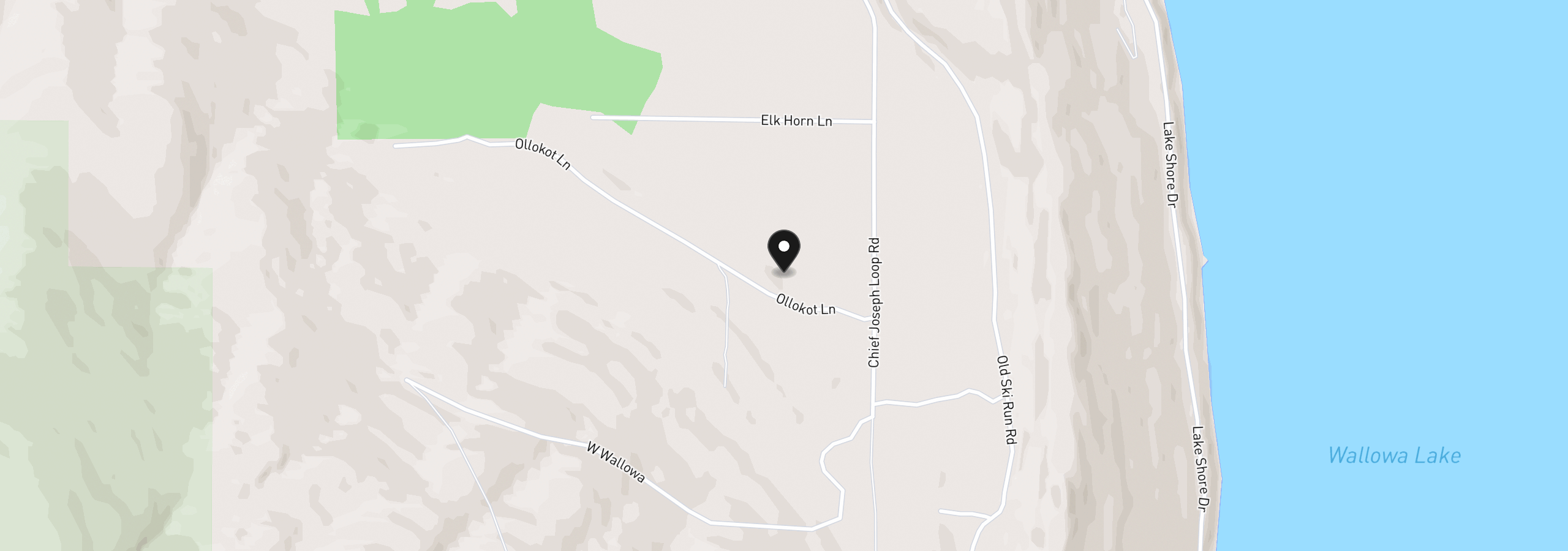 Map showing the location of 83863 Ollokot Ln, Joseph, OR 97846