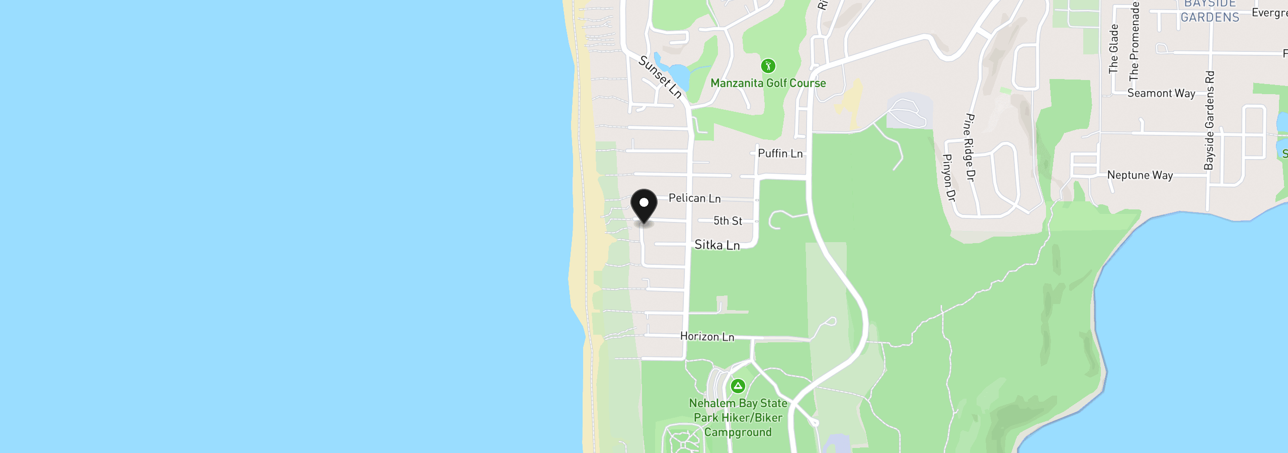 Map showing the location of Windward Lane Tl 600, Manzanita, OR 97130