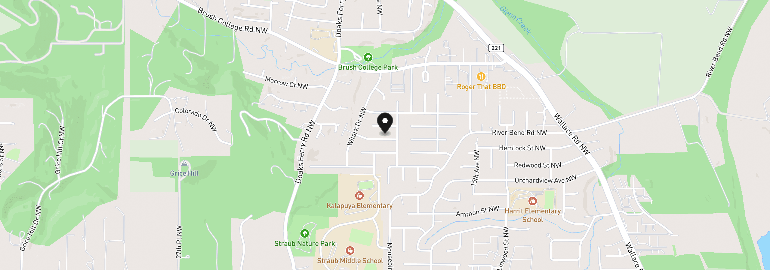 Map showing the location of 1923 Waymire St, Salem, OR 97304