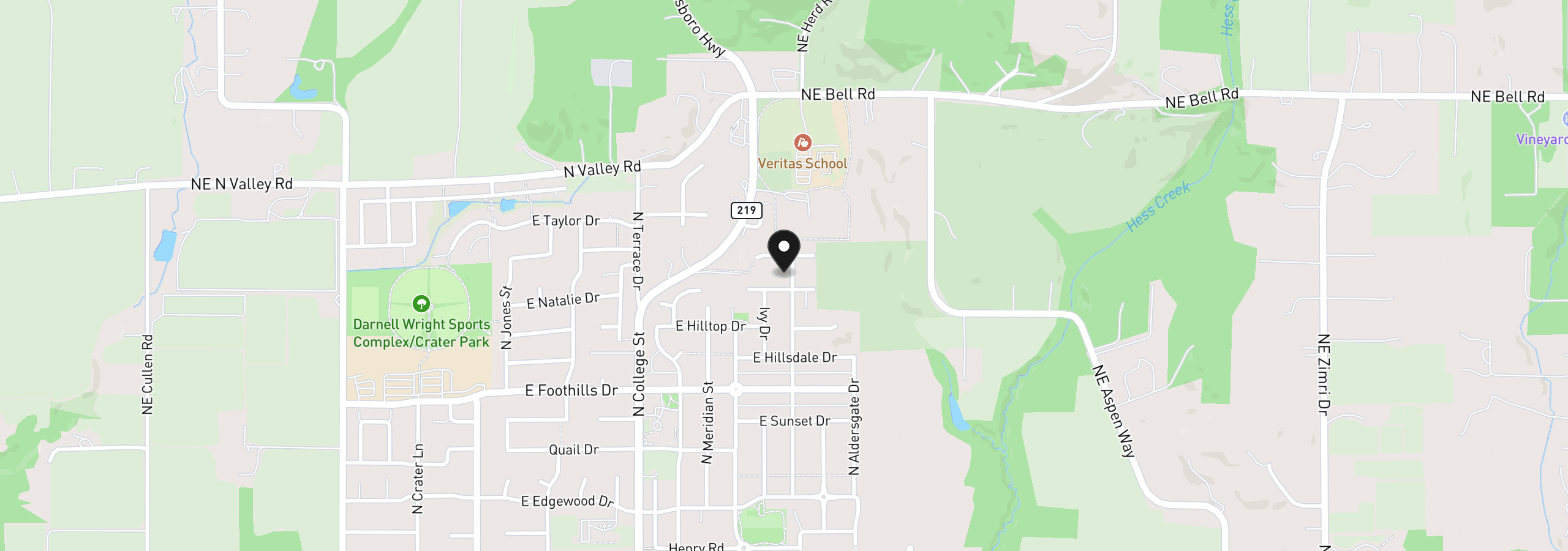 Map showing the location of 3715 N Knoll Dr, Newberg, OR 97132