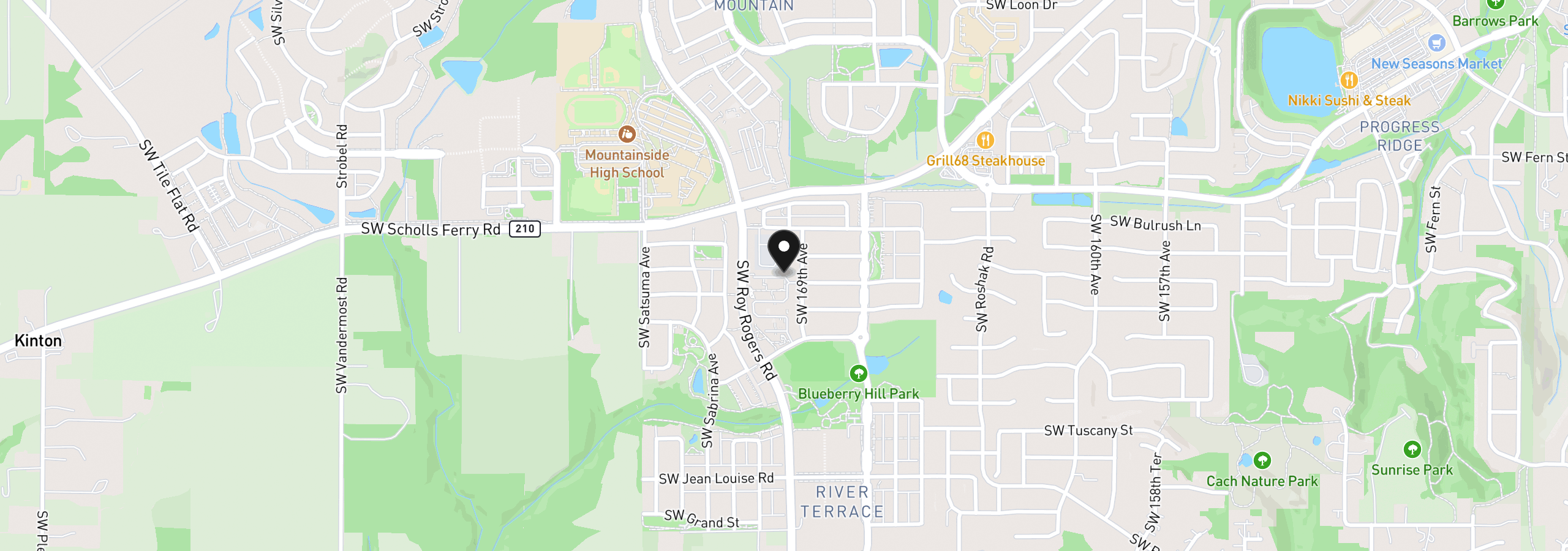 Map showing the location of 17181 SW Snowdale St #204, Beaverton, OR 97007