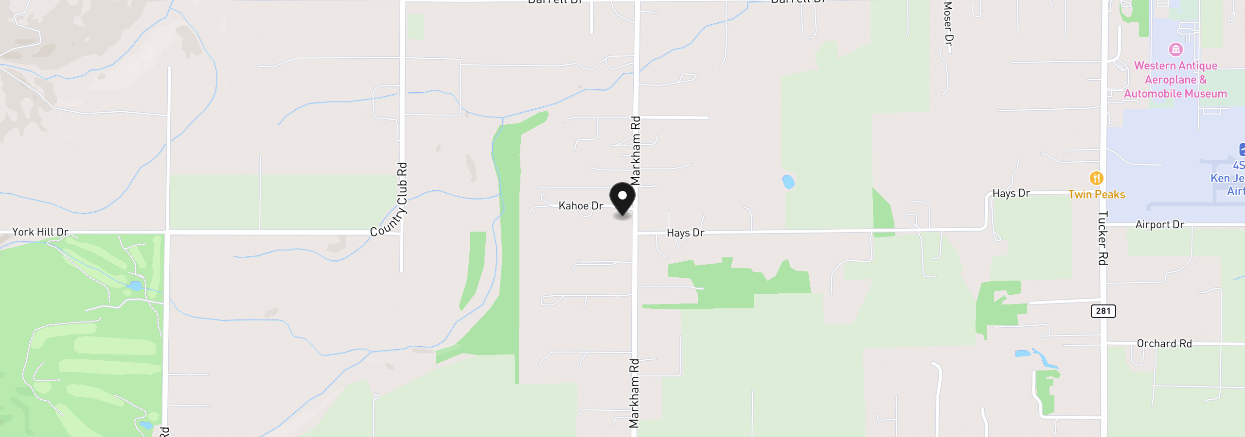 Map showing the location of 1736 Markham Rd, Hood River, OR 97031