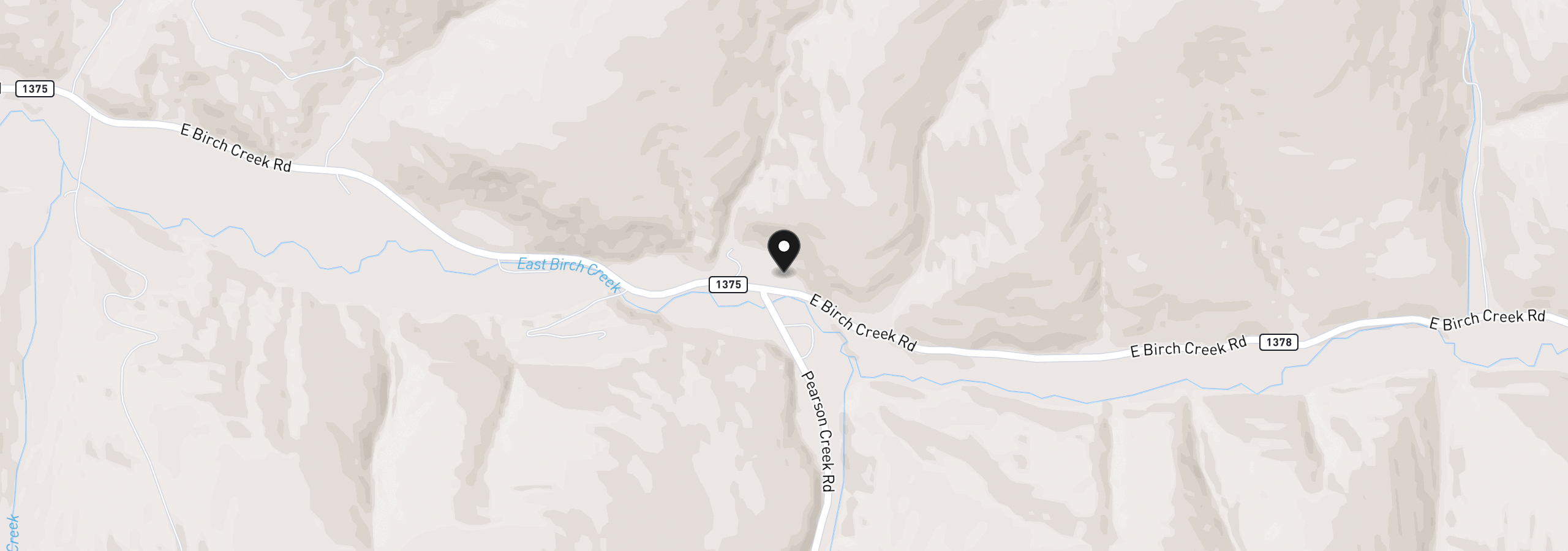 Map showing the location of 63615 E Birch Creek Ed, Pilot Rock, OR 97868