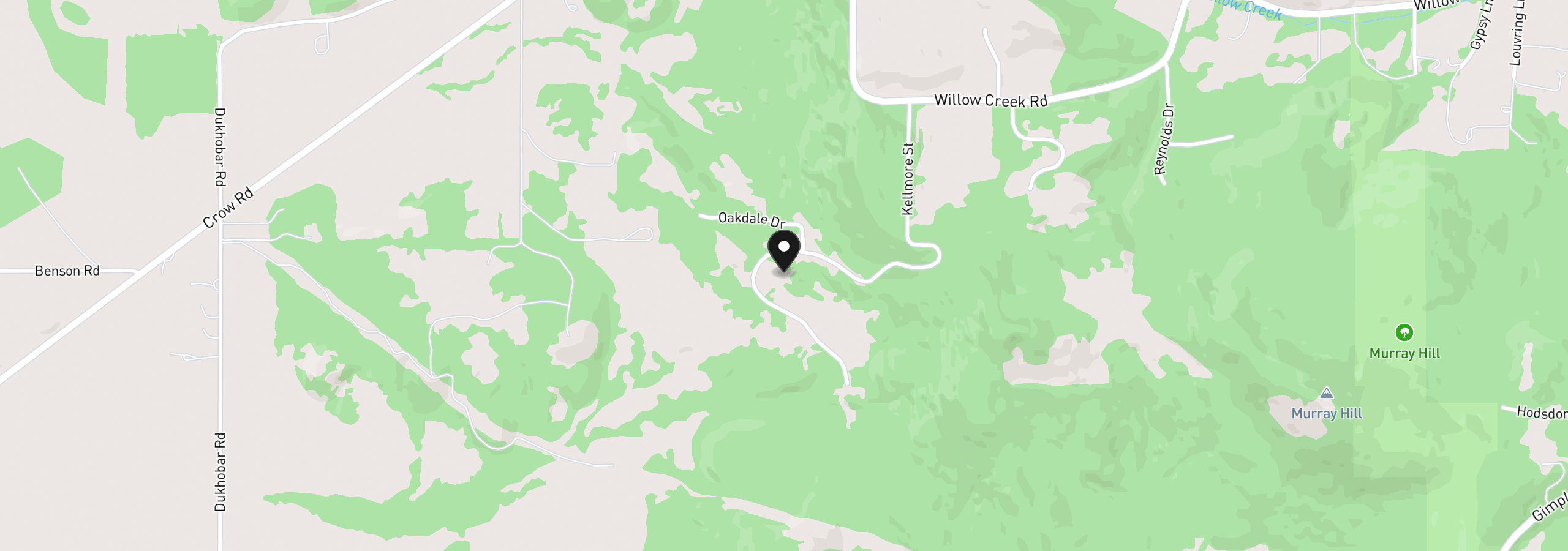 Map showing the location of 87121 Kellmore St, Eugene, OR 97402