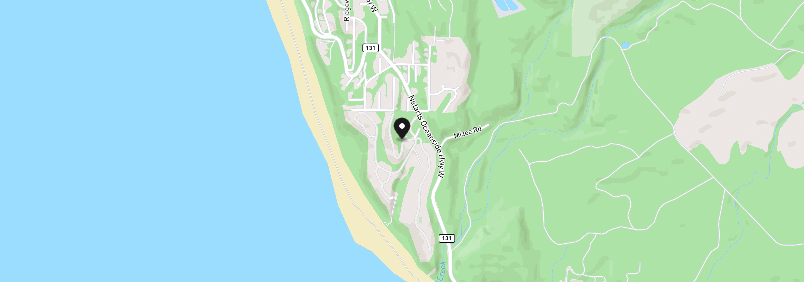Map showing the location of 164 Lot, Promontory Ln, Oceanside, OR 97134