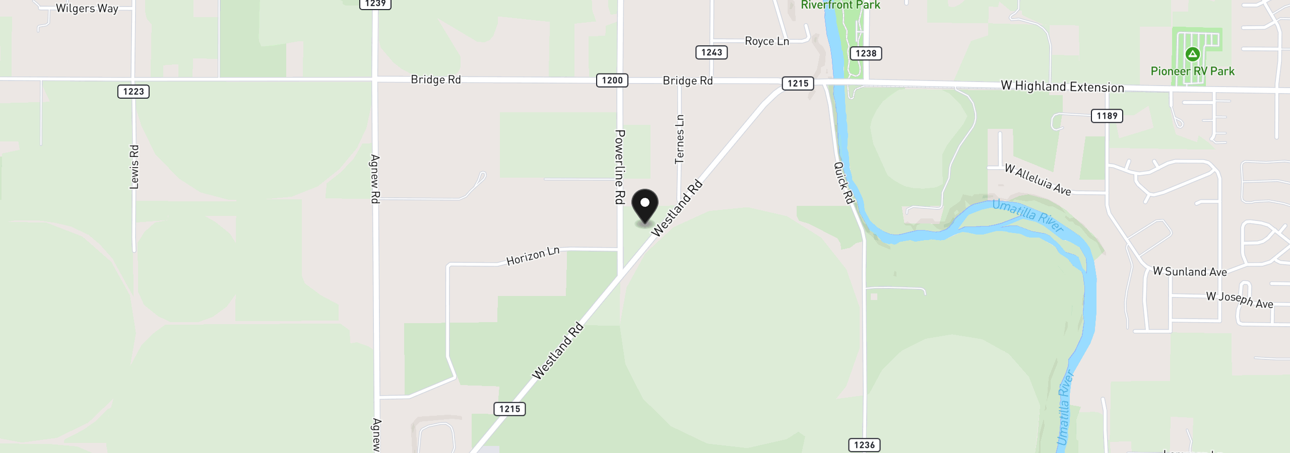 Map showing the location of TBD, Hermiston, OR 97838