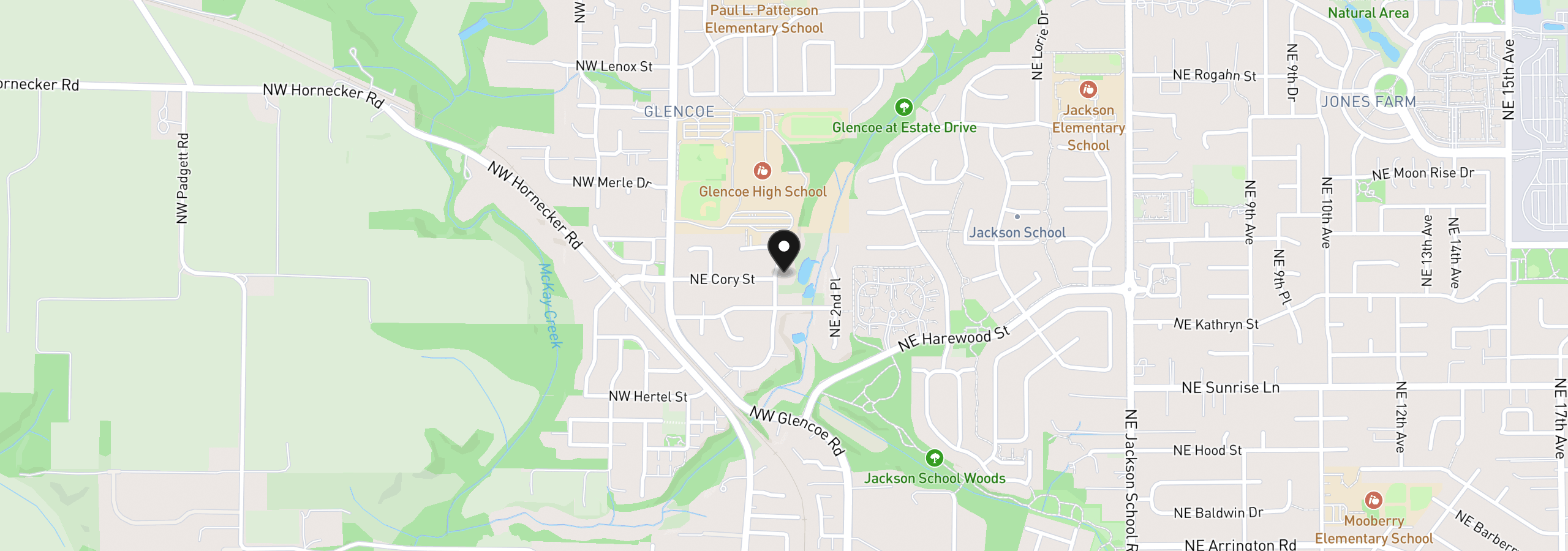 Map showing the location of 2082 NE 2nd Ave, Hillsboro, OR 97124