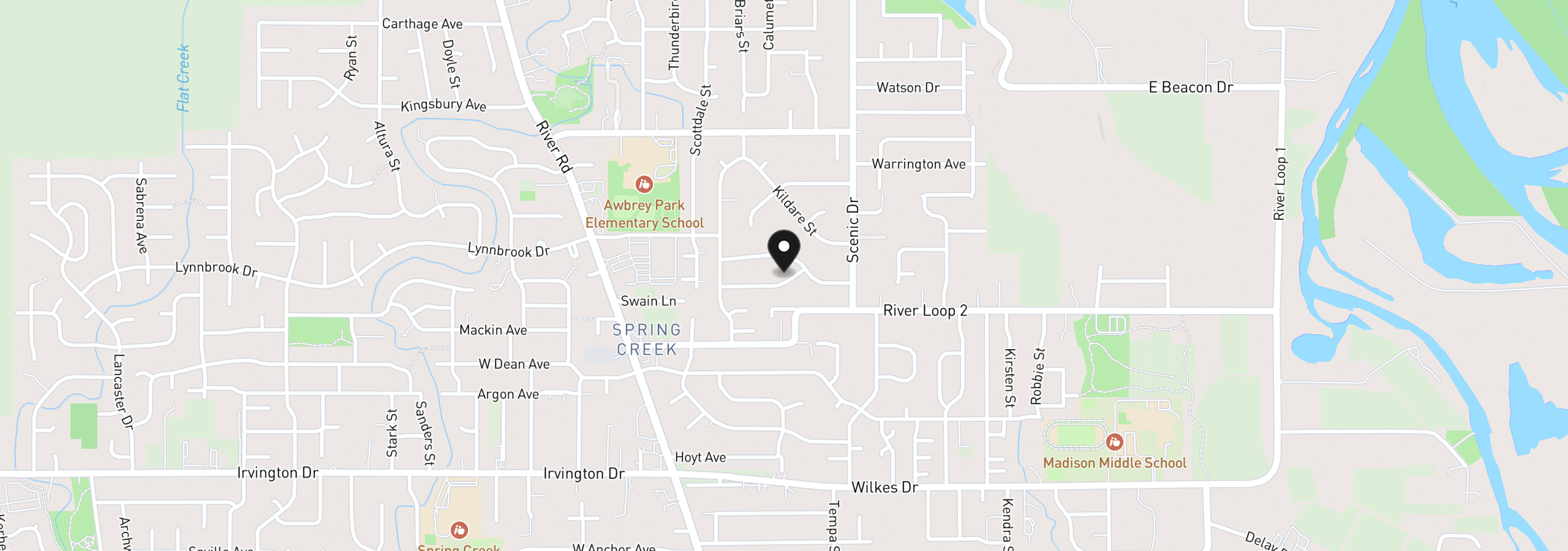 Map showing the location of 367 Limerick Ave, Eugene, OR 97404