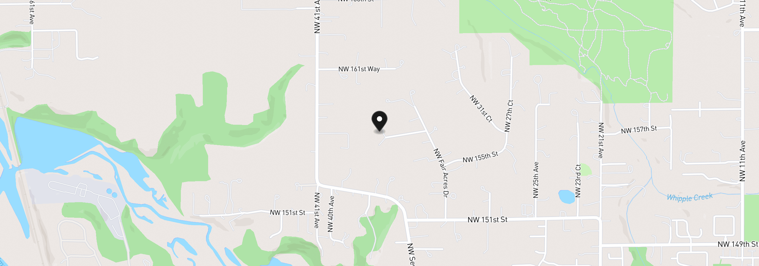 Map showing the location of 3608 NW 157th Cir, Vancouver, Wa 98685