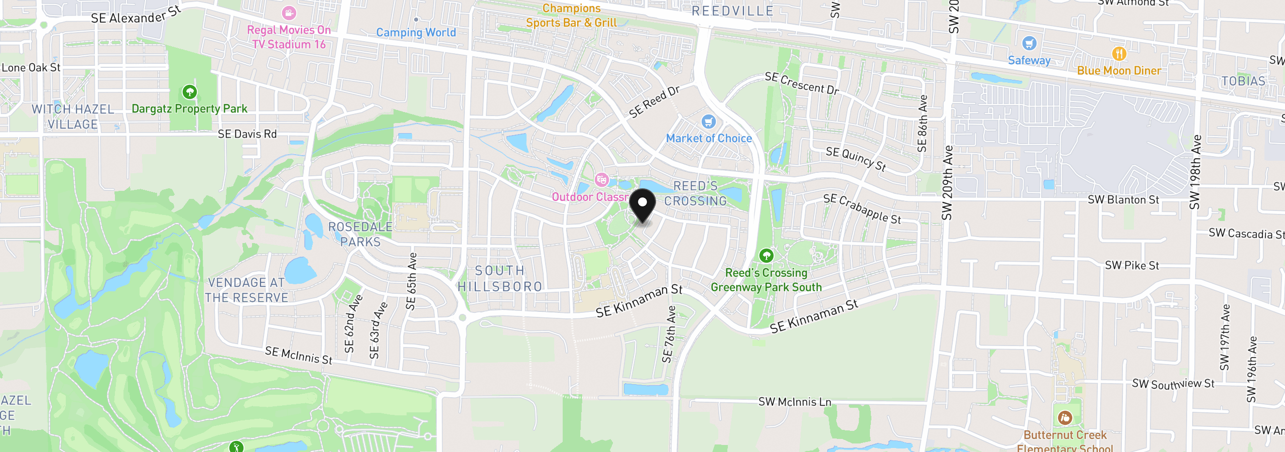 Map showing the location of 3955 SE Lostine Ln, Hillsboro, OR 97123