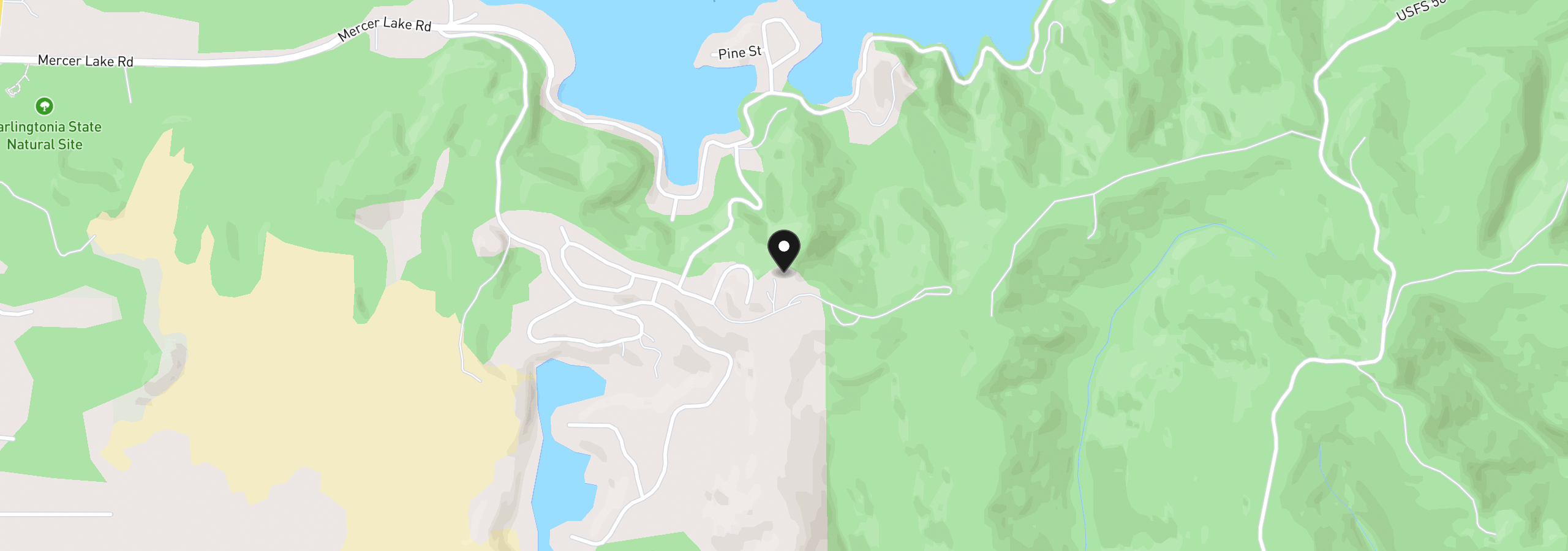 Map showing the location of 6154 View Rd, Florence, OR 97439