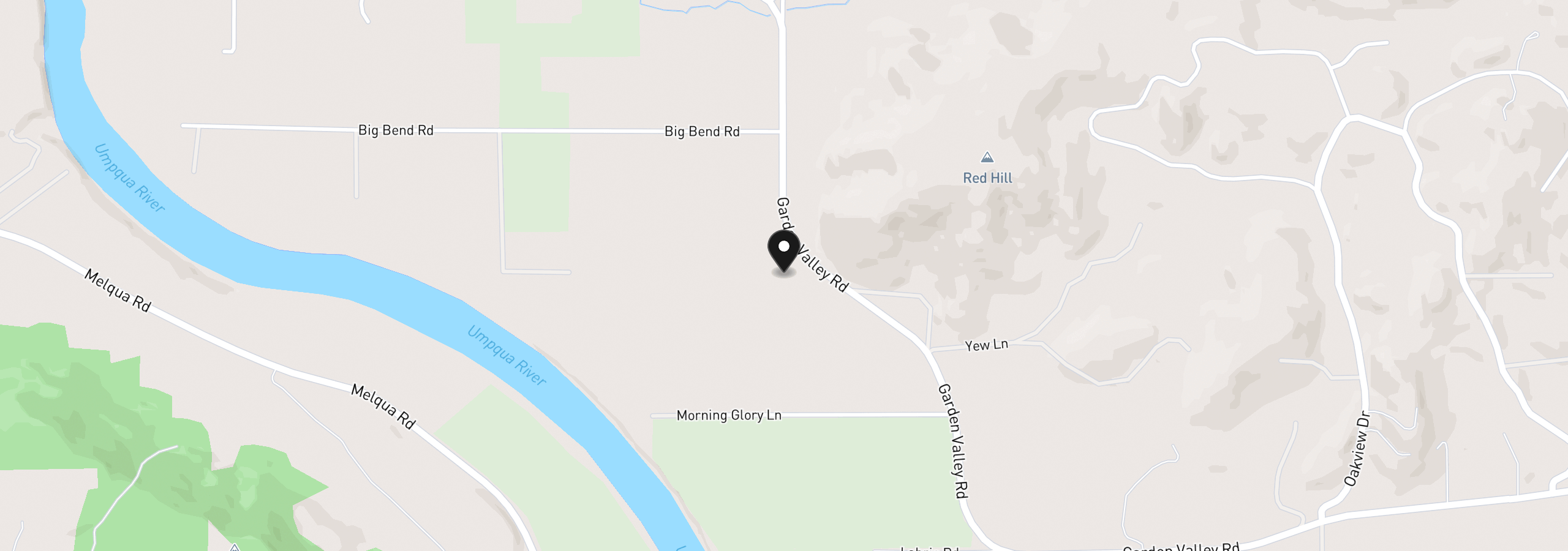 Map showing the location of 0 Healy Rd, Roseburg, OR 97471